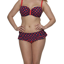 Plain Sailing Padded Balcony Bikini Top Ink Spot