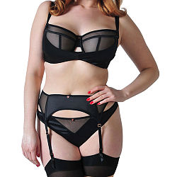 Peek-A-Boo Suspender Belt