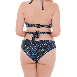 Free Spirit Fold Over Brief Blue Mix