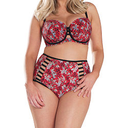 Maya Balcony Bikini Top Red Print