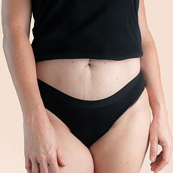 Bikini Brief Moderate Absorbency Black