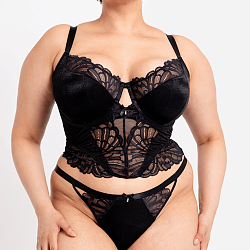 Boost Bombshell Thong Black Sparkle