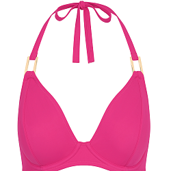 Boudoir Beach Halter Bikini Top Hot Pink