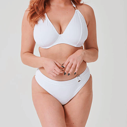 Boudoir Beach Halter Bikini Top White