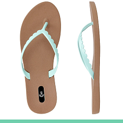 Bristol Flip Flops Camel/Sea Foam