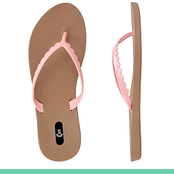 Bristol Flip Flops Camel/Pink Salt