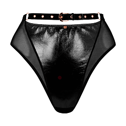 Buckle Up Thong Black