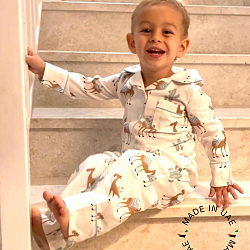 Child Unisex Camel Print Pyjama Set