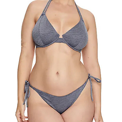 Denim Lurex Brazilian Tie Side Brief