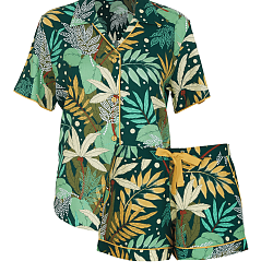 Gabrielle Palm Print Shorty Set