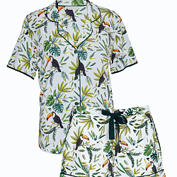 Gabrielle Toucan Jersey Print Shorty Set