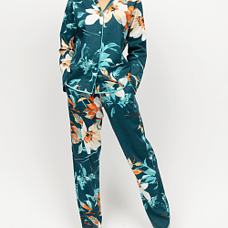 Goldie Floral Print Pyjama Set Teal