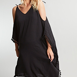 Halle Short Kaftan Black