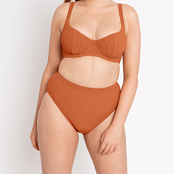 Holiday Crush Balcony Bikini Top Rust