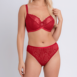 Lace Daze Brazilian Brief Lipstick Red