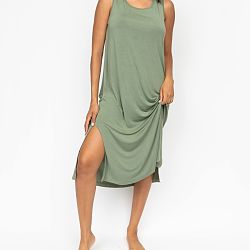 Lea Jersey Long Nightdress Sage Green