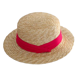 Macey Broad Brim Hat Hot Pink Ribbon