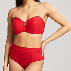 Marianna Bandeau Bikini Top Crimson