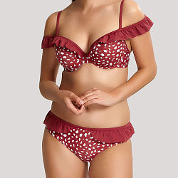 Mila Padded Plunge Frill Bikini Top