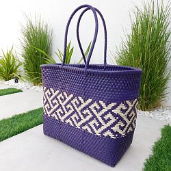 Mulberry Woven Beach Bag