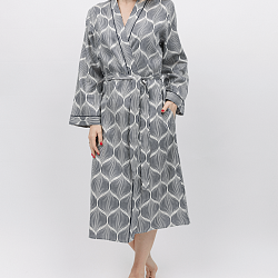 Nicole Geo Print Long Dressing Gown