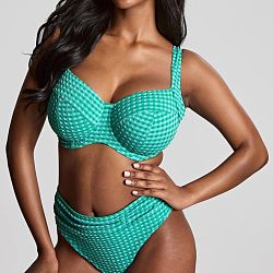 Gingham Olivia Full Cup Bikini Top Green Gingham