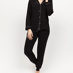 Parker Revere Jersey Pyjama Set Black