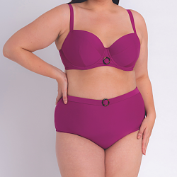 Retro Sun Padded Balcony Bikini Top Orchid