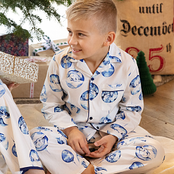 Mini Riley Boys Bauble Print Pyjama Set