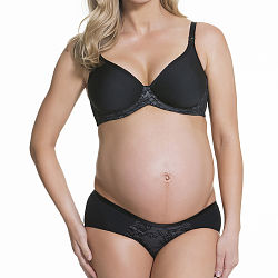 Waffles Flexible Wire Nursing Bra Black