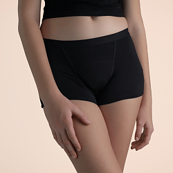 Teen Period Pant Boyshort Heavy Absorbency Black