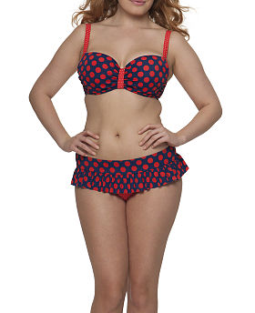 Plain Sailing Padded Balcony Bikini Top Ink Spot