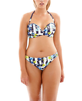 Suki Plunge Bandeau Bikini Top Geo Floral