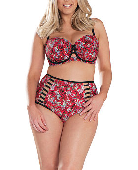 Maya Balcony Bikini Top Red Print