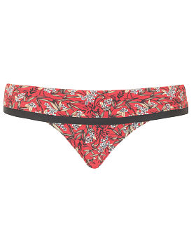 Maya Fold Over Brief Red Print
