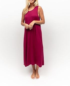 Aliyah Jersey Long Nightdress Magenta