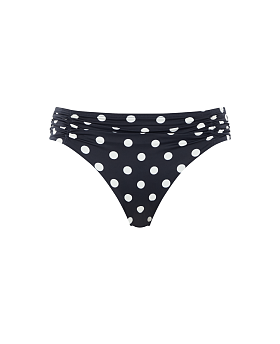 Anya Riva Spot Gather Pant Navy/Vanilla