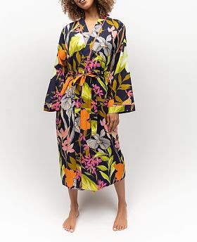 Avery Floral Print Long Dressing Gown