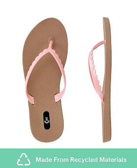 Bristol Flip Flops Camel/Pink Salt