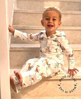 Child Unisex Camel Print Pyjama Set