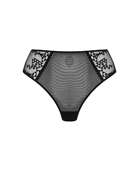 Centre Stage Deep Thong Black