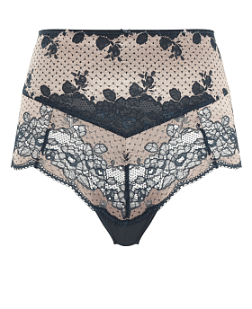 Clara High Waist Brief Navy/Pearl