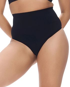 Contour High Waist Thong Black Contour High Waist Thong Black