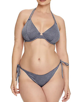 Denim Lurex Brazilian Tie Side Brief