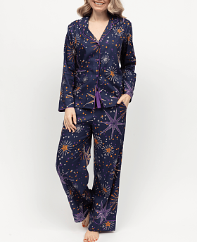 Edie Fireworks Print Pyjama Set Navy