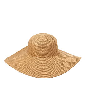 Eryka Wide Brim Straw Sun Hat, Khaki