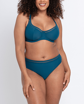 First Class Balcony Bikini Top Deep Teal