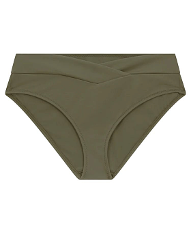 Ines Cross-Front Highwaist Brief Khaki