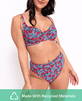 Kitsch Kate Balcony Bikini Top Floral Print