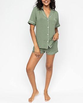 Lea Revere Jersey Shorty Set Sage Green Lea Revere Jersey Shorty Set Sage Green